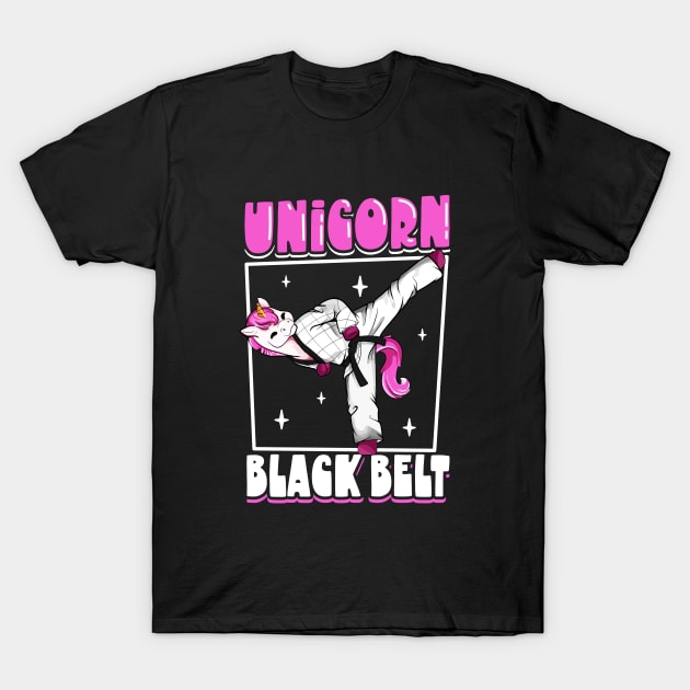 Unicorn black belt - Hapkido T-Shirt by Modern Medieval Design